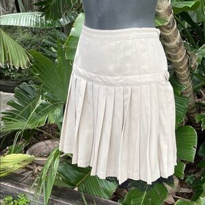 Robert Rodriguez, drop waist, pleated school girl lace skirt
